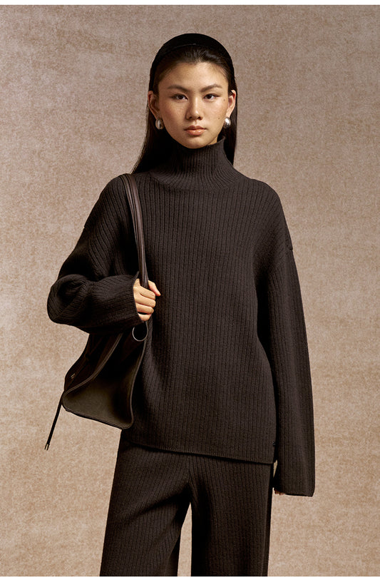 Zi De Relaxed Wool Sweater - Sandalwood Brown