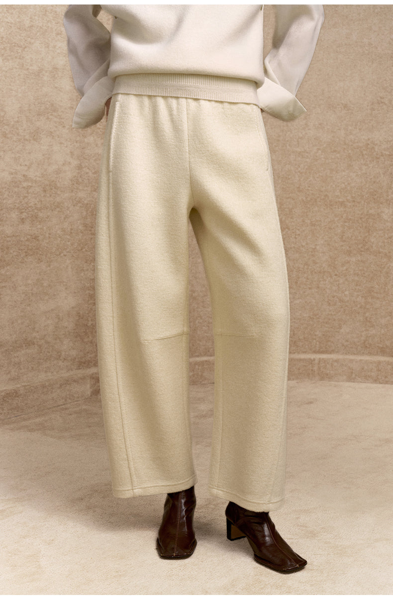 Yan Shui Xun Cropped Wool-Blend Pants