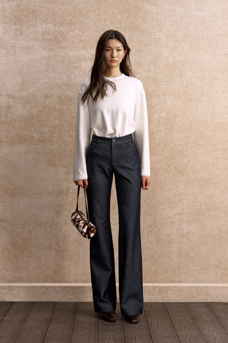 Yi Qin E Cotton-Modal Long-Sleeve Top