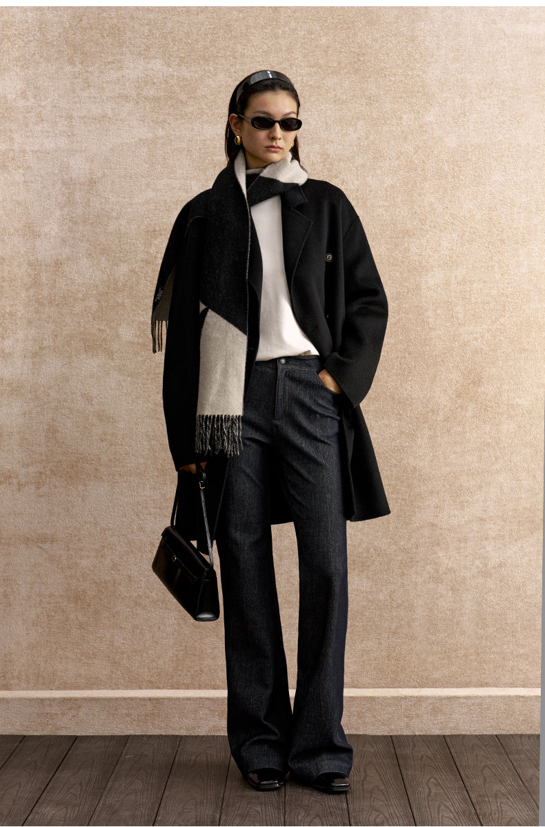 Xi Chuang Zhu Belted Wool Coat