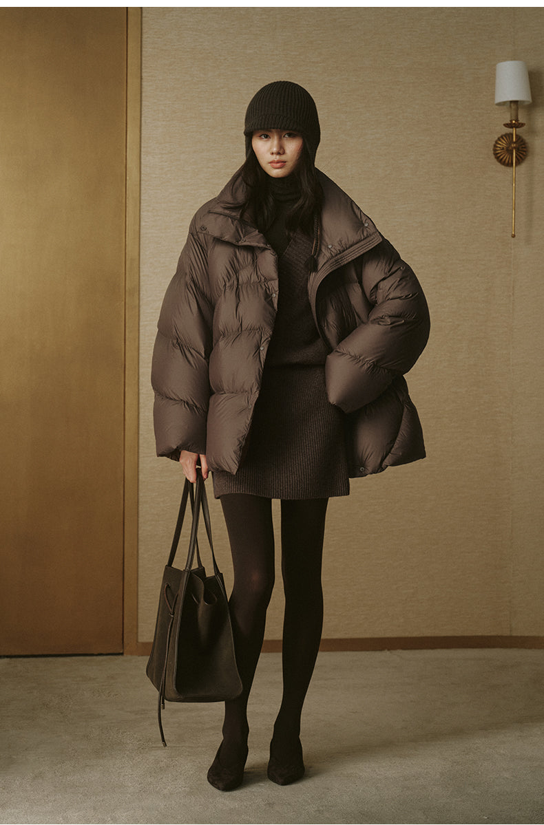 Xian Yin Tu Goose Down Jacket - Chestnut Brown